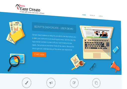 Start your own turnkey website building service in minutes with iScripts EasyCreate.