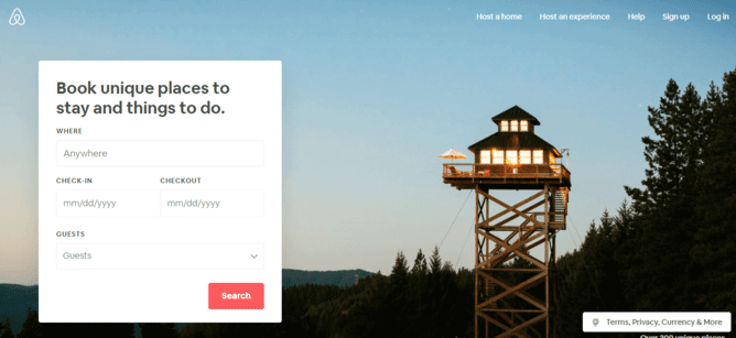 Airbnb - Online Accomadation Booking Website Working