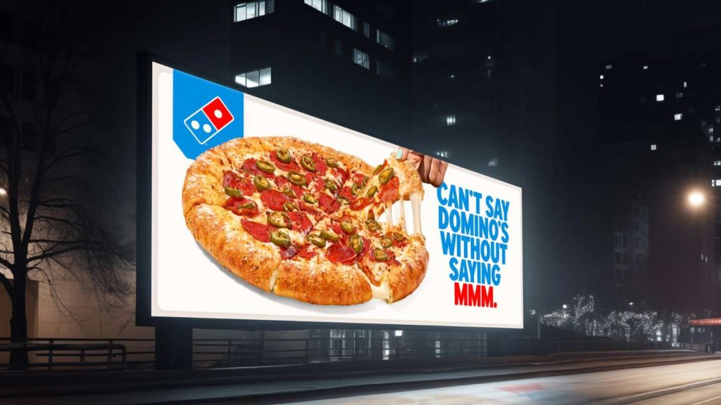 dominos ad on bilboard