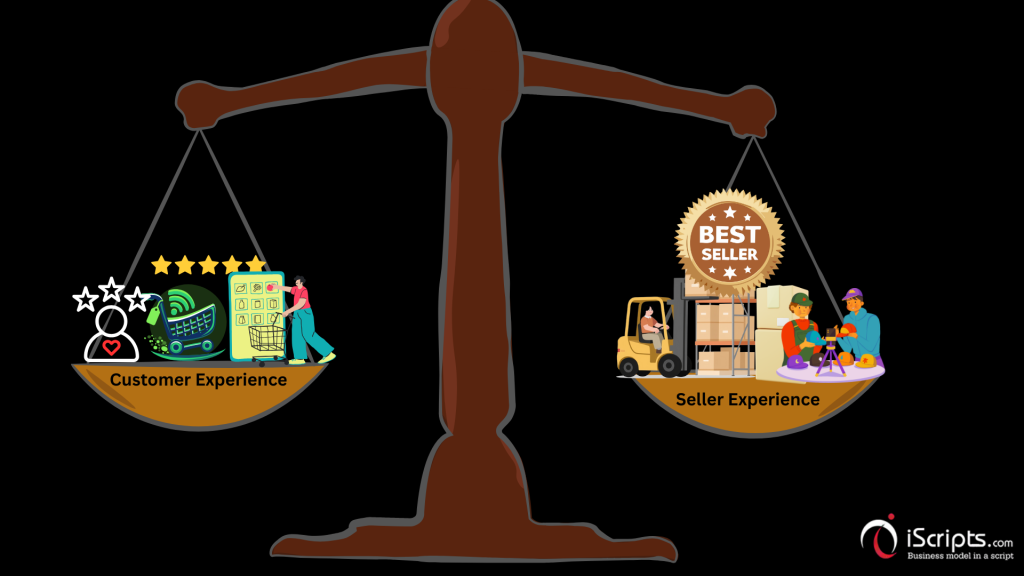 A balancer showing Seller Management and Customer Management